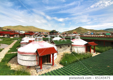 The ger camp at Ulaanbaatar , Mongolia The ger camp at Ulaanbaatar , Mongolia 65143475