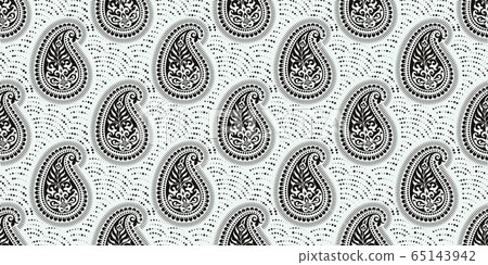 Rectangular seamless Boho Print vector design for 65143942