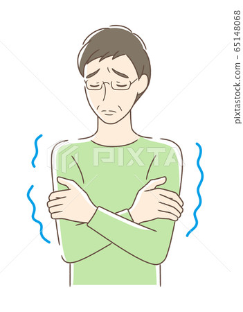 A man who feels cold and trembles - Stock Illustration [65148068] - PIXTA