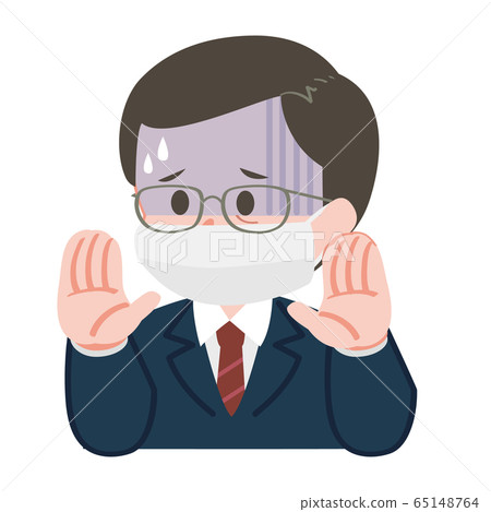 Mask for middle-aged office workers to stop rushing 65148764