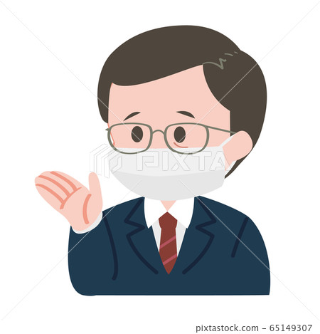 Middle-aged office worker guide mask Middle-aged office worker guide mask 65149307