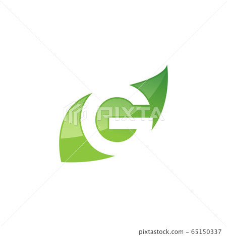 Green letter G eco logo Green letter G eco logo 65150337