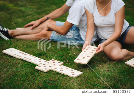 Outdoor games - dominoes Outdoor games - dominoes 65150582