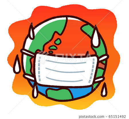 Global warming wearing a mask Global warming wearing a mask 65151492