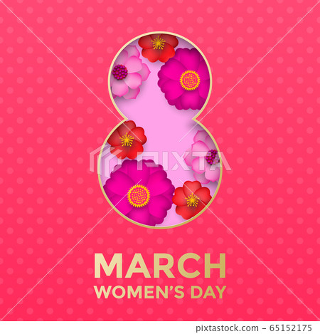 International Women's Day paper cut illustration International Women's Day paper cut illustration 65152175