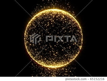 Gold glitter circle with glittering light shine Gold glitter circle with glittering light shine 65152216