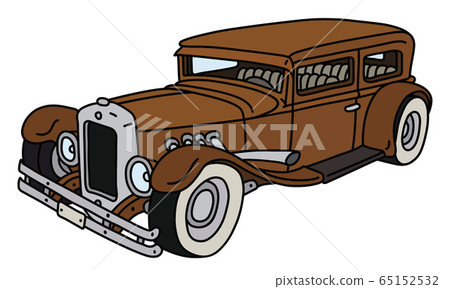 The funny vintage brown car The funny vintage brown car 65152532