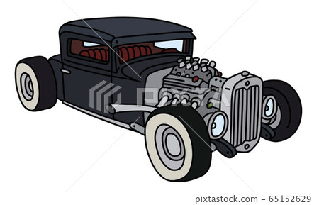 The funny black hotrod 65152629