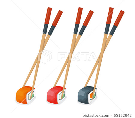 Special japanese wooden chopsticks, sushi tuna 65152942