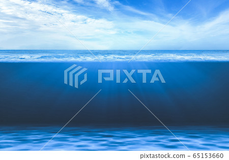 Blue Under Water waves and deep sea. Blue Under Water waves and deep sea. 65153660