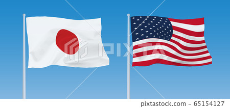 日本美國國旗 65154127