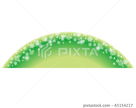 Arc-shaped sky and snow background with text space 65154217