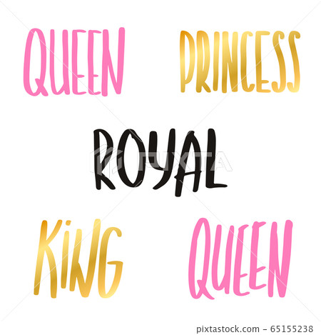 Royal Luxury lettering set. Gold hand drawn retro Royal Luxury lettering set. Gold hand drawn retro 65155238
