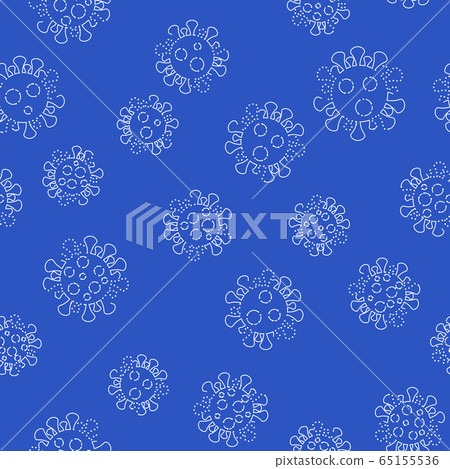 Seamless pattern with viruses. Coronavirus on a... - Stock Illustration ...