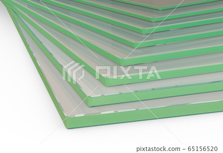 Set of glass sheets, 3D rendering - Stock Illustration [65156520] - PIXTA
