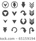 down arrow sign icons set vector 65159194