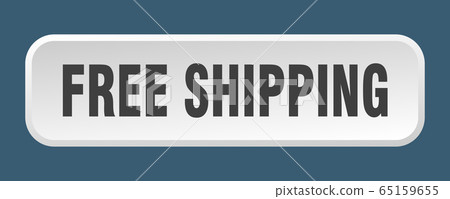 free shipping button. free shipping square 3d push 65159655