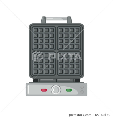 Vector Waffle iron icon in flat style isolated... - Stock Illustration ...
