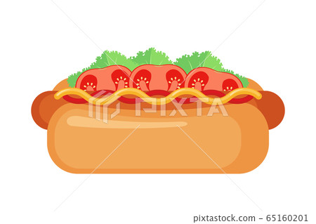 Hot Dog Isolated Icon On White Background Stock Illustration