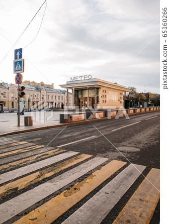 Empty Moscow streets during the quarantine lockdown in April 2020 Empty Moscow streets during the quarantine lockdown in April 2020 65160266