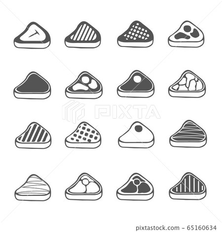 steak icons set vector steak icons set vector 65160634