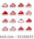 steak meat icons set vector 65160635