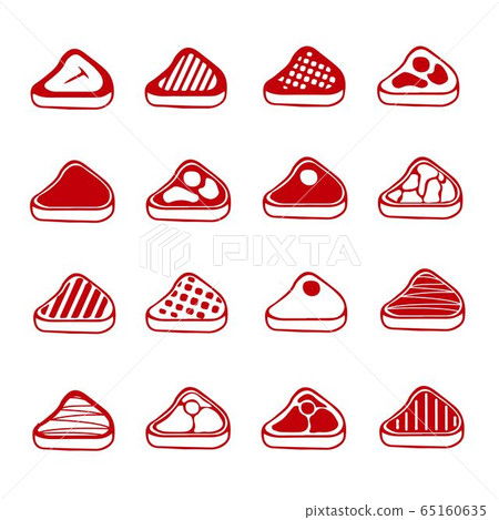 steak meat icons set vector steak meat icons set vector 65160635