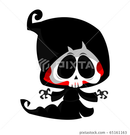 Cute cartoon grim reaper cartoon illustration for Halloween Cute cartoon grim reaper cartoon illustration for Halloween 65161163