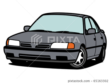 懷舊的家庭家庭轎車灰色汽車圖 懷舊的家庭家庭轎車灰色汽車圖 65163302