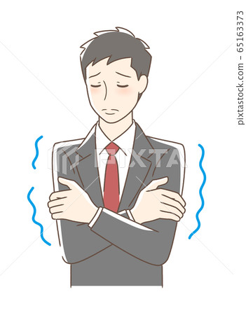 A man who feels cold and trembles 65163373