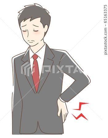 A man suffering from low back pain 65163375