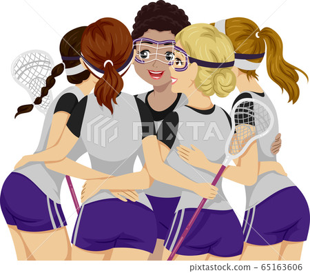 Teens Girls Sports Club Lacrosse Illustration Teens Girls Sports Club Lacrosse Illustration 65163606