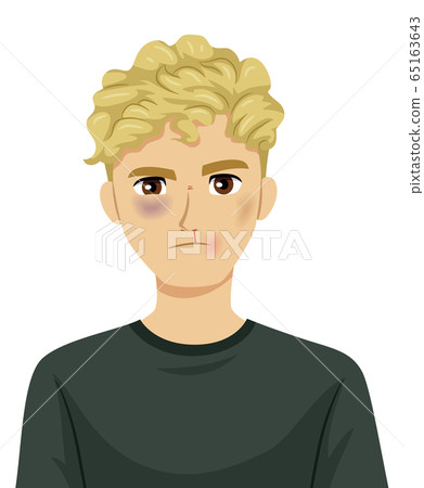Teen Boy Fight Bruises Illustration Teen Boy Fight Bruises Illustration 65163643