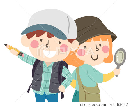 Kids Scavenger Hunt Partners Illustration Kids Scavenger Hunt Partners Illustration 65163652