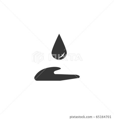 Hands with drops. Cleansing and washing hands concept. 65164701