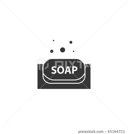 Antiseptic soap, disinfectant icon over white Antiseptic soap, disinfectant icon over white 65164721