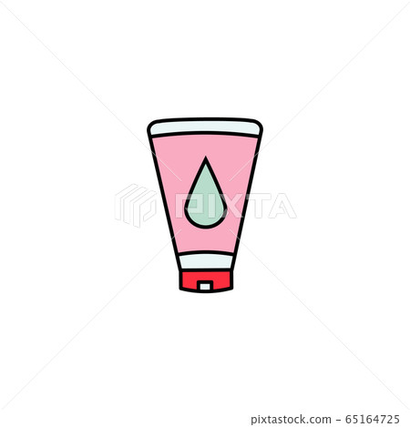 Antiseptic cleanser for hands icon over white Antiseptic cleanser for hands icon over white 65164725