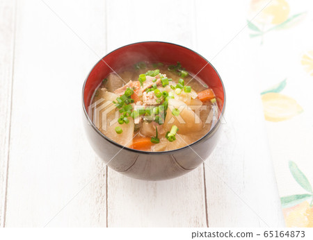 Pork soup miso soup bowl 65164873