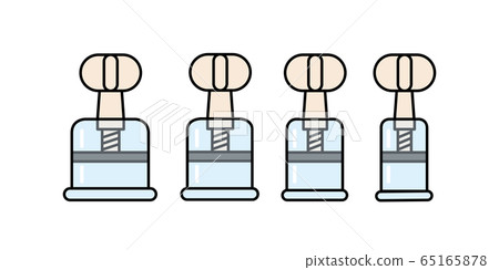 Vacuum glass cans with a screw. Massage jars for face and body. Medical anticellulite cups. 65165878