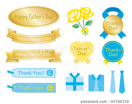 父親節花,禮物和貼紙集 父親節花,禮物和貼紙集 65166158
