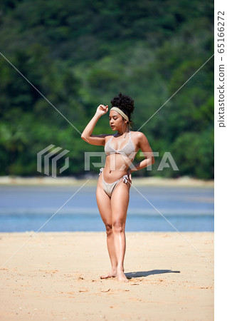 Asian bikini dancer
