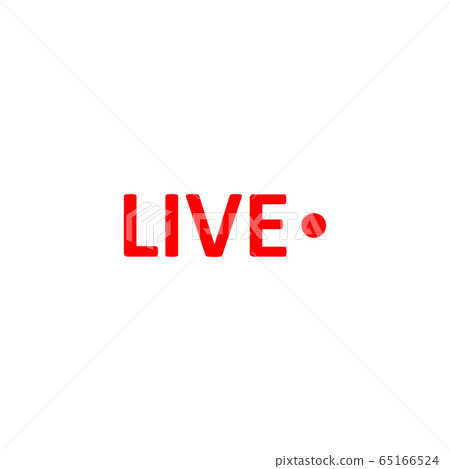Live Stream sign. Red symbol, button of live 65166524