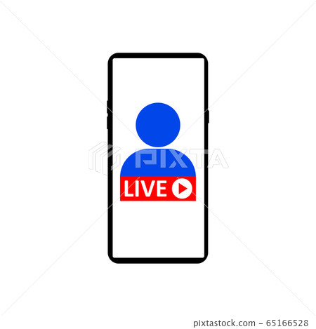 Live Streaming on smartphone. Sign of live 65166528
