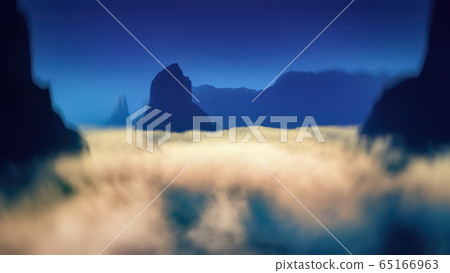 beautiful landscape and scenery in rural chile 3d rendering 65166963