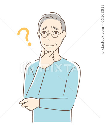 感到焦慮，懷疑和憂慮的男人 65168015