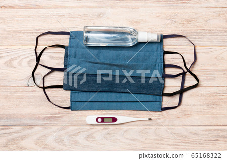 Top view of handmade cotton masks, digital 65168322