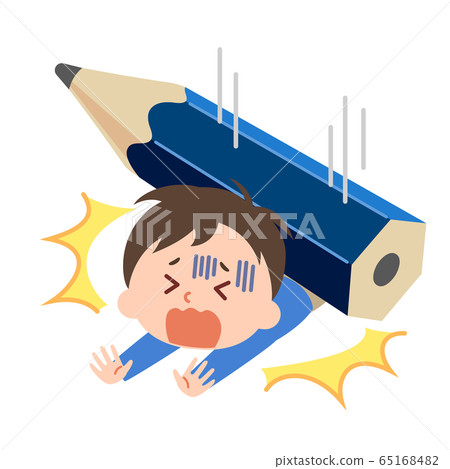 Elementary school student (male) who stumbles upon study Elementary school student (male) who stumbles upon study 65168482