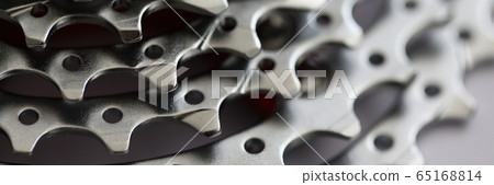 Close-up bicycle part, transmission sprocket part 65168814