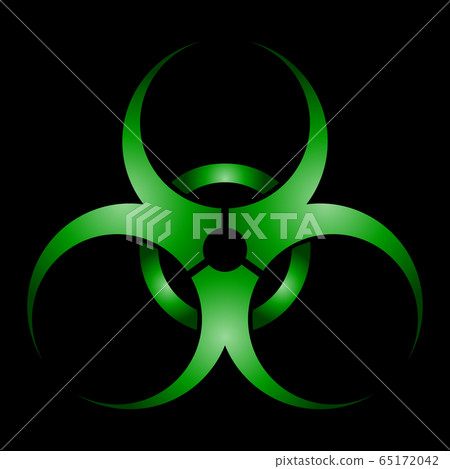Biohazard sign on white. 65172042