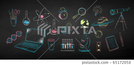 Collection of science objects - Stock Illustration [65172058] - PIXTA